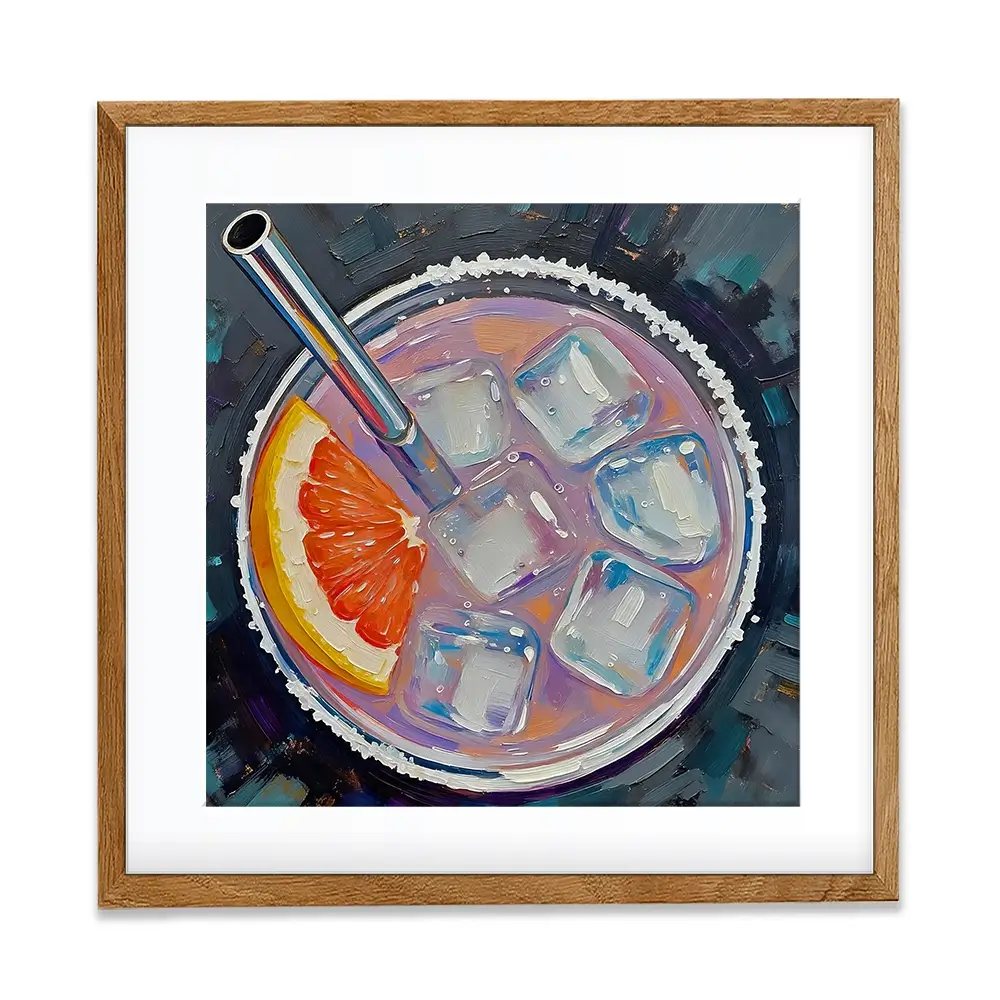 Paloma Cocktail Square Framed Art Print Paloma Cocktail Square Framed Art Print wall art product David Alexander Elder