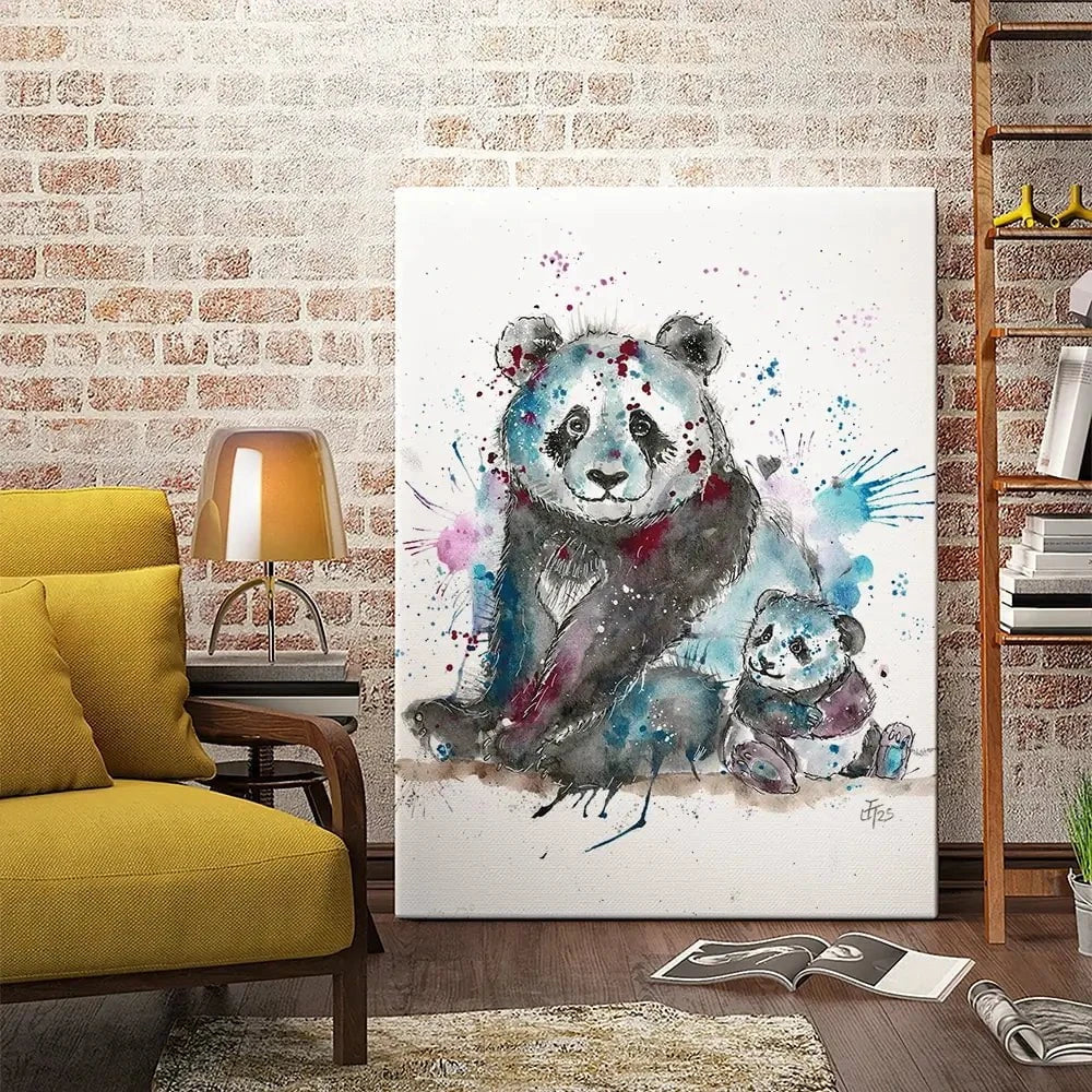 Panda Mama Canvas Print Panda Mama Canvas Print wall art product Jamie Taylor