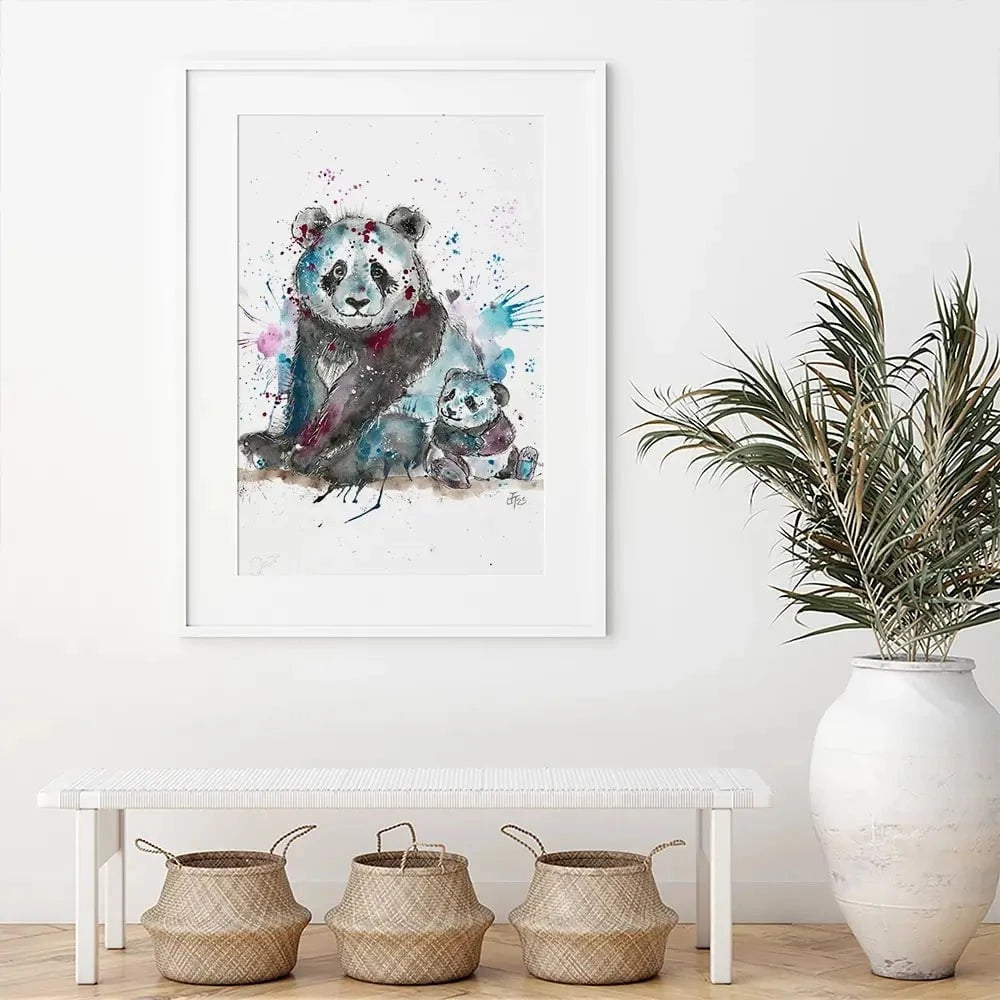 Panda Mama Framed Art Print Panda Mama Framed Art Print wall art product Jamie Taylor