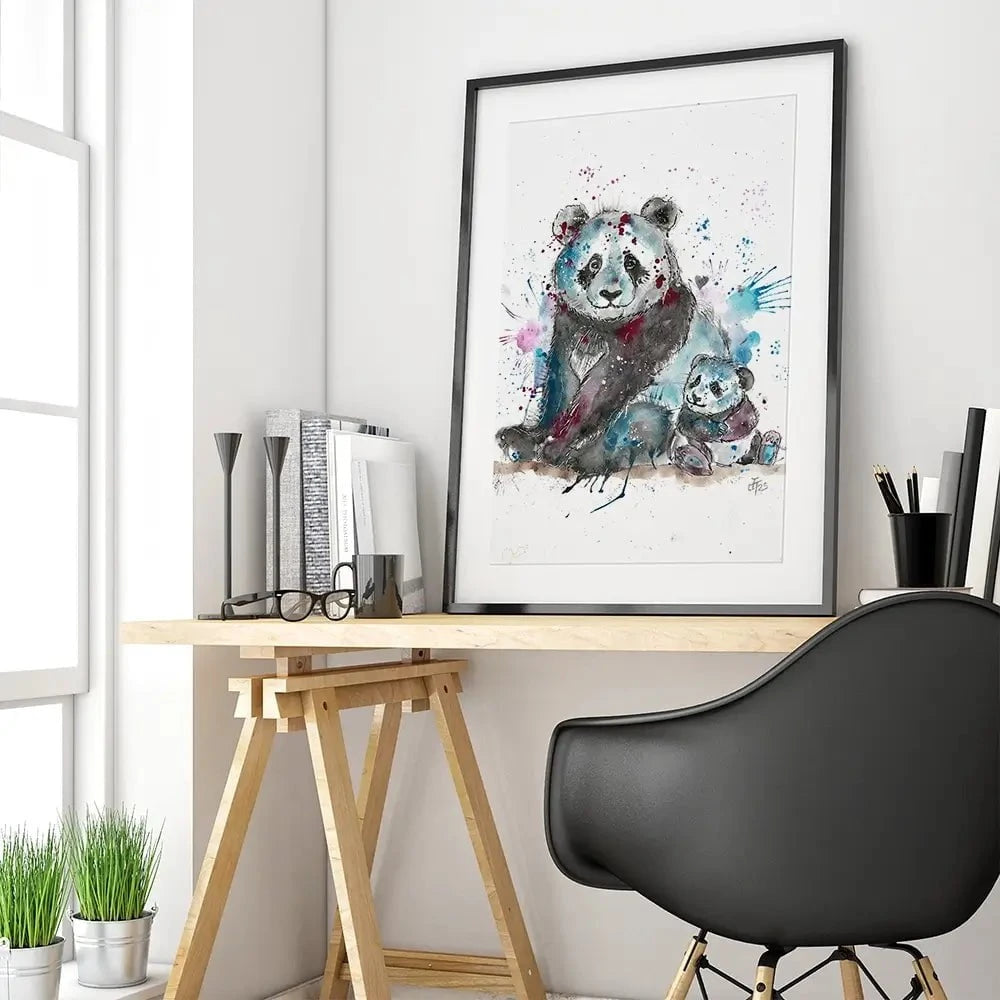 Panda Mama Framed Art Print Panda Mama Framed Art Print wall art product Jamie Taylor