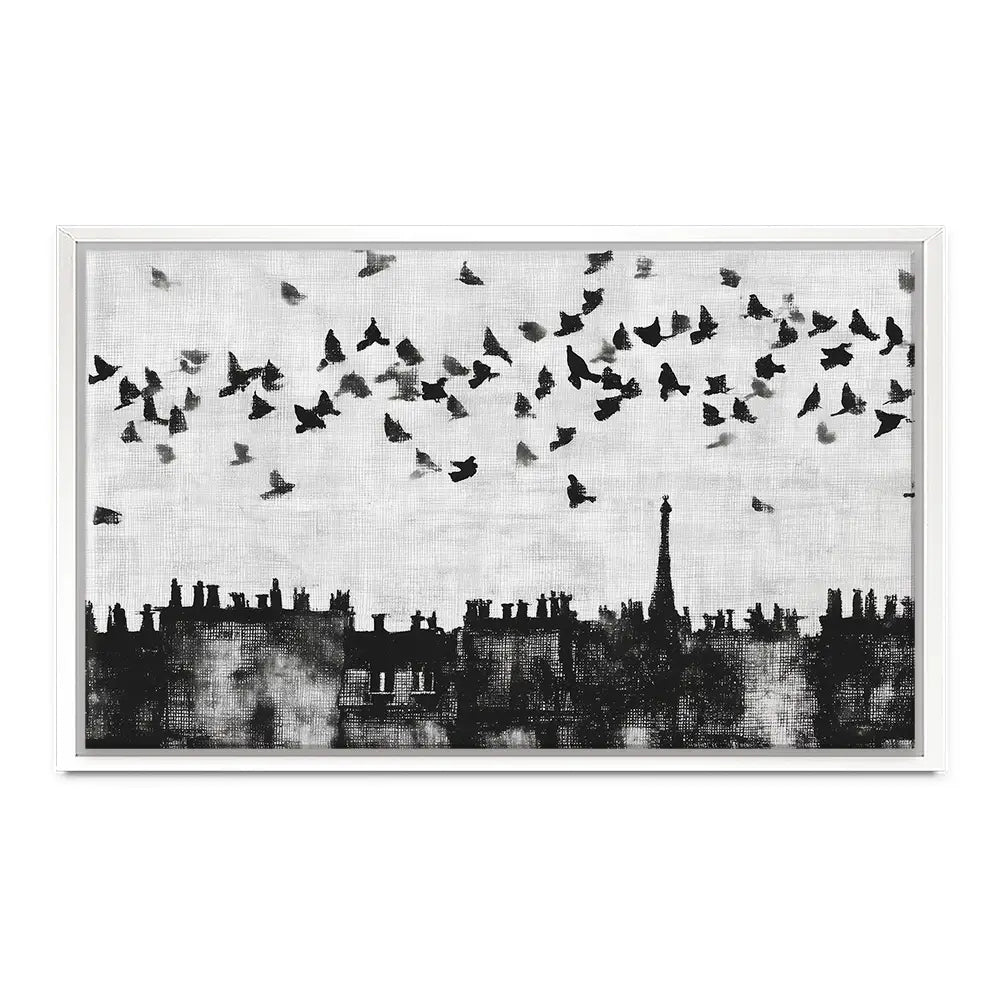 Paris Rooftops Skyline Canvas Print Paris Rooftops Skyline Canvas Print wall art product Chromatic Storm Studio