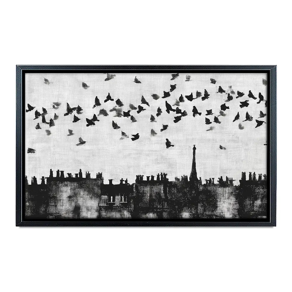 Paris Rooftops Skyline Canvas Print Paris Rooftops Skyline Canvas Print wall art product Chromatic Storm Studio