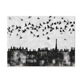 Paris Rooftops Skyline Canvas Print Paris Rooftops Skyline Canvas Print wall art product Chromatic Storm Studio