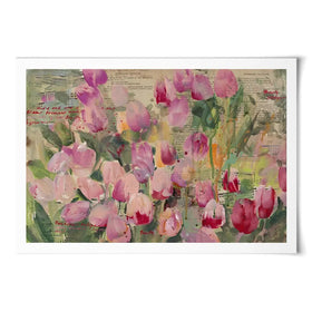 Parisian Tulips Manuscripts Art Print Parisian Tulips Manuscripts Art Print wall art product Tiffani Taylor - Independent
