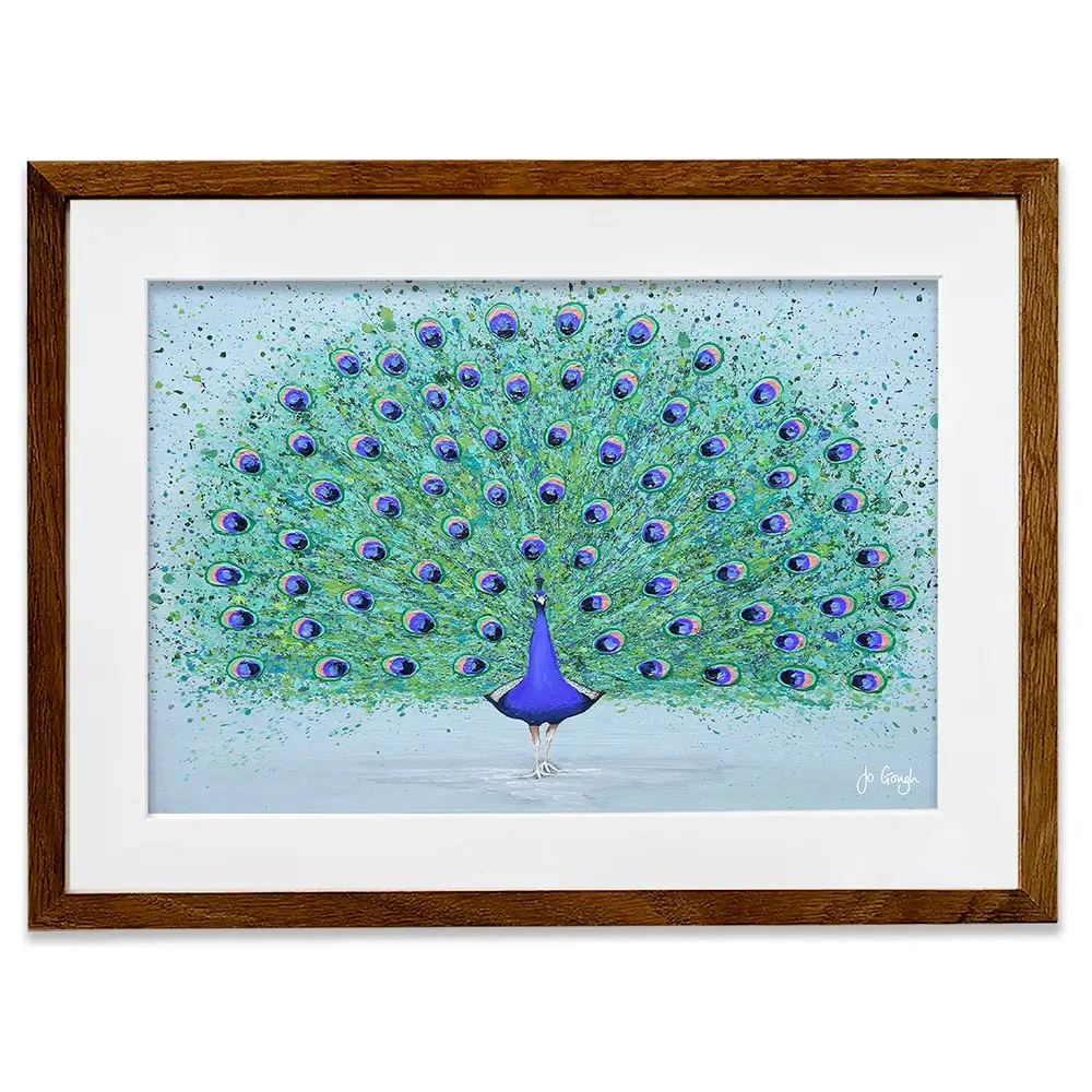 Parker The Peacock Framed Art Print Parker The Peacock Framed Art Print wall art product Jo Gough