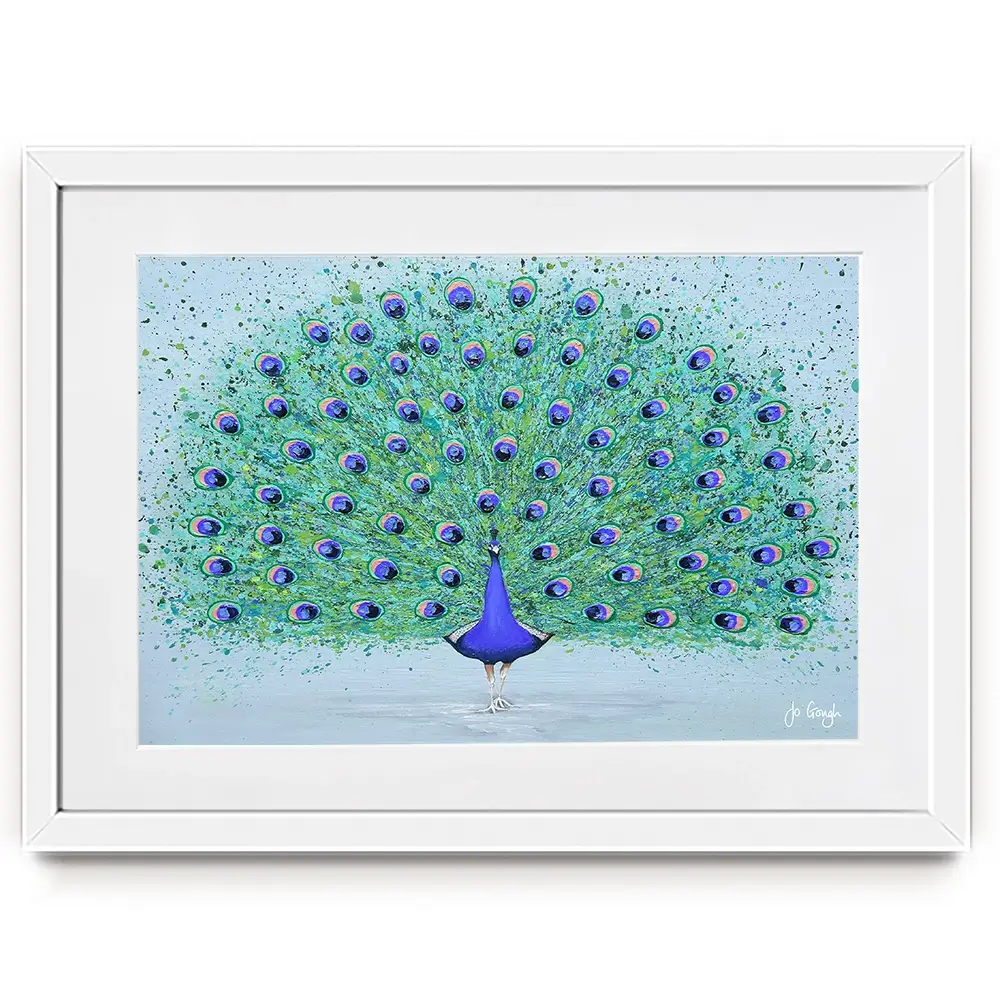 Parker The Peacock Framed Art Print Parker The Peacock Framed Art Print wall art product Jo Gough