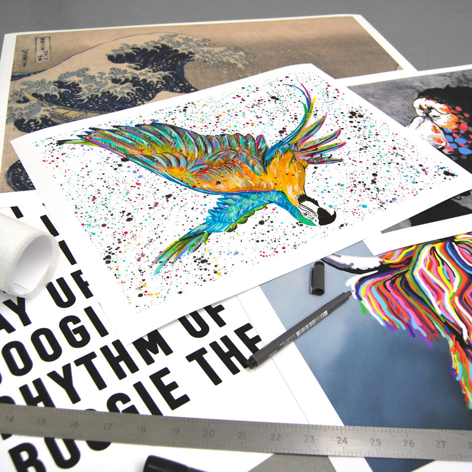 Parrot Macey Art Print Parrot Macey Art Print wall art product Emma LC Art