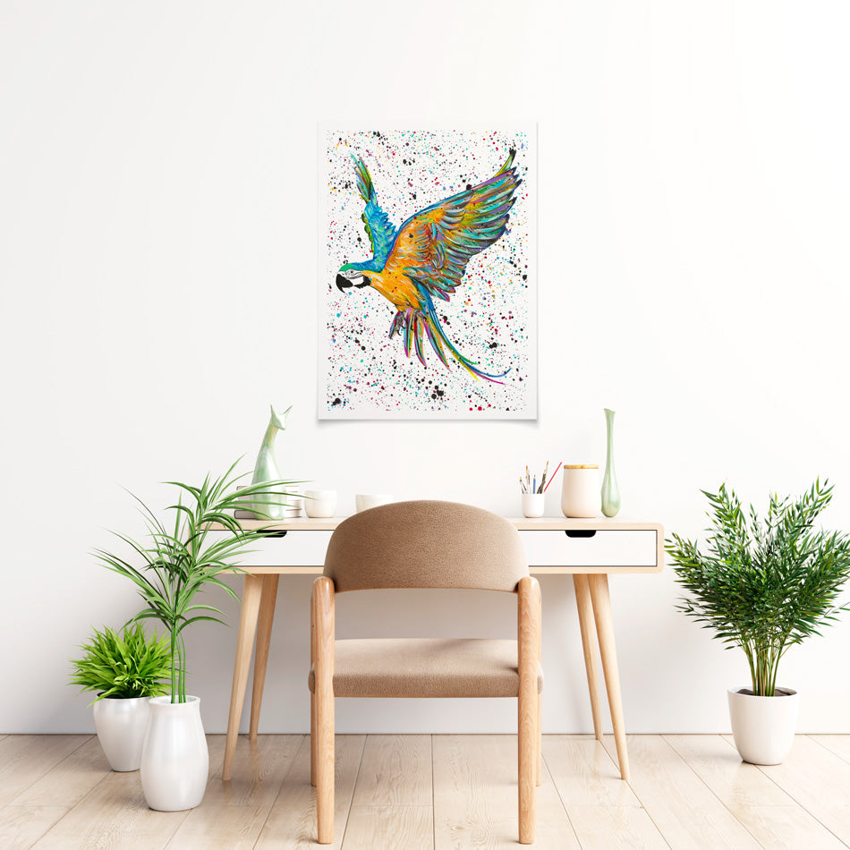 Parrot Macey Art Print Parrot Macey Art Print wall art product Emma LC Art