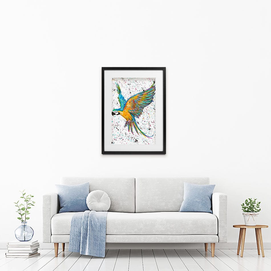 Parrot Macey Framed Art Print wall art product Emma LC Art
