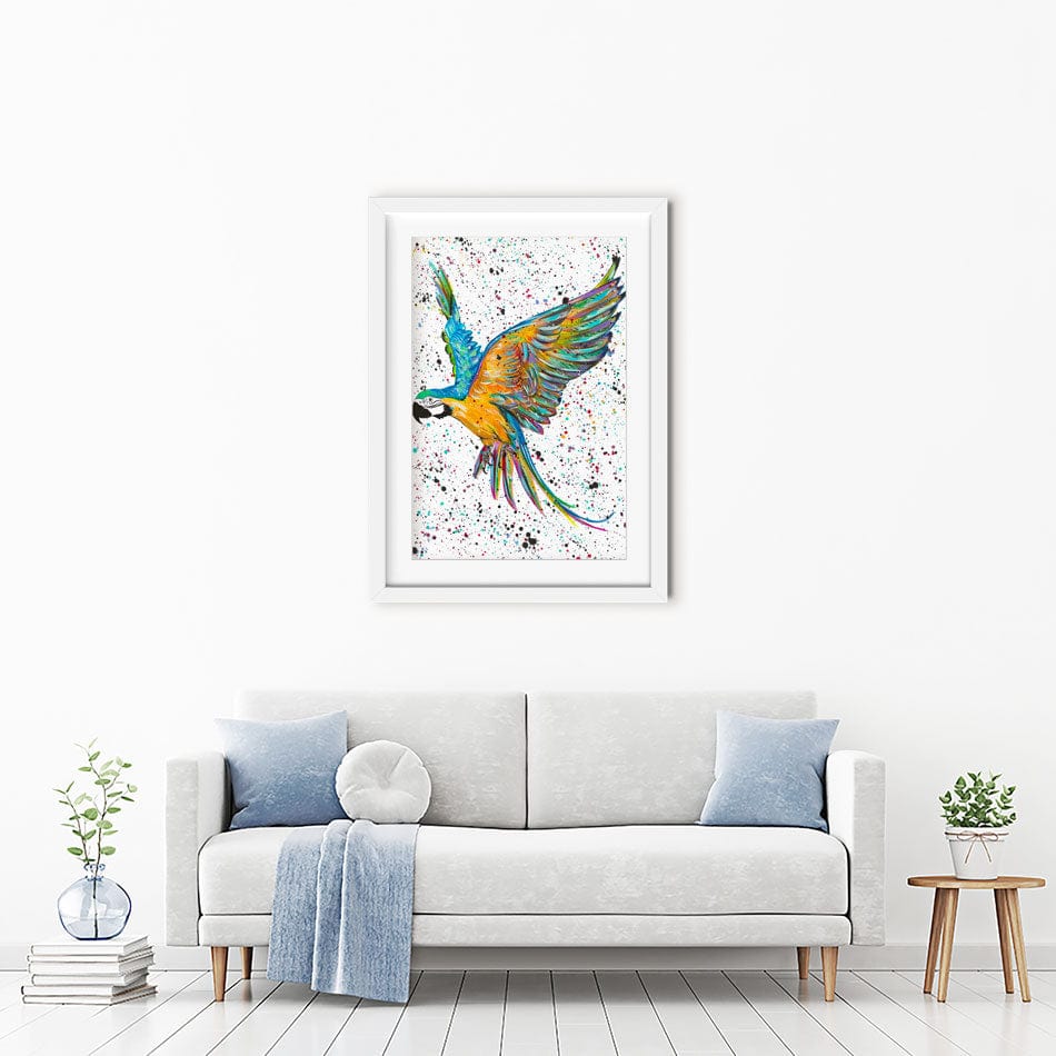 Parrot Macey Framed Art Print wall art product Emma LC Art