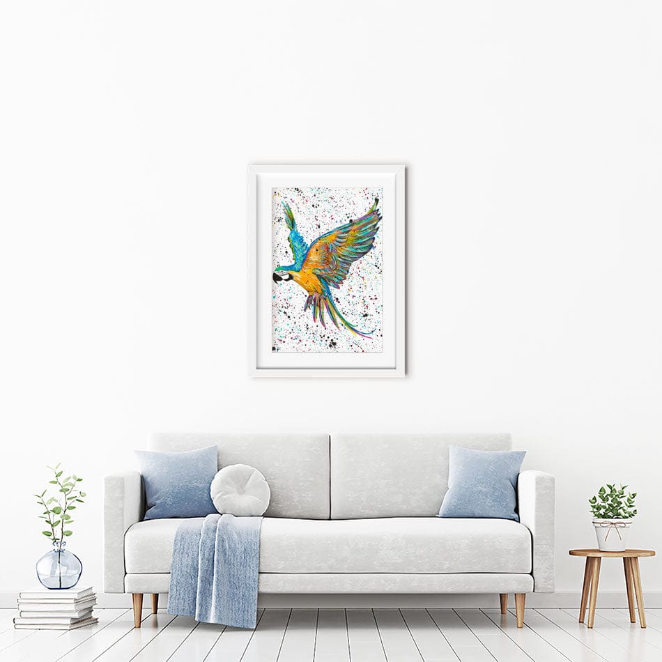 Parrot Macey Framed Art Print wall art product Emma LC Art