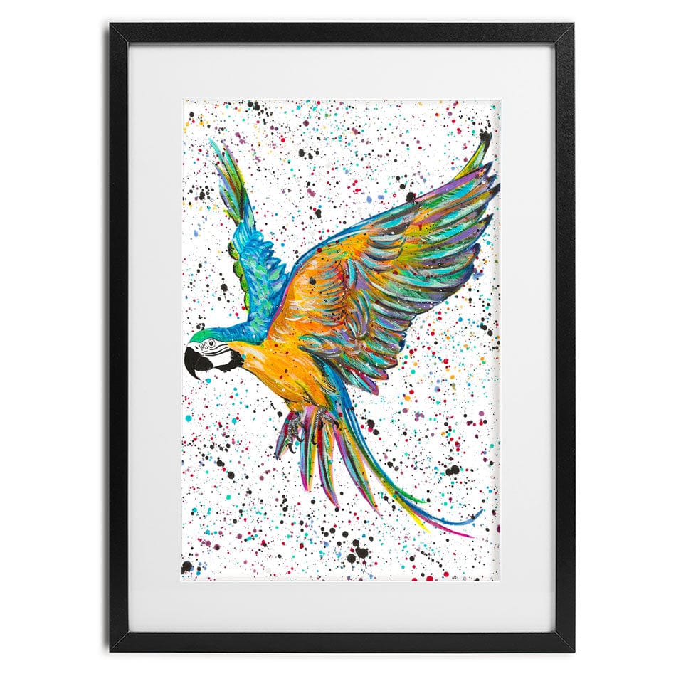 Parrot Macey Framed Art Print wall art product Emma LC Art