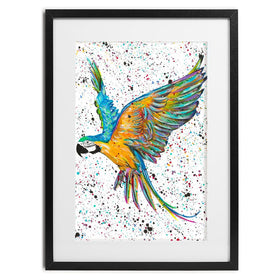 Parrot Macey Framed Art Print wall art product Emma LC Art