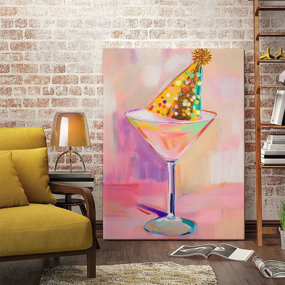 Party Cosmopolitan Canvas Print Party Cosmopolitan Canvas Print wall art product LSR Design Studio - Independent