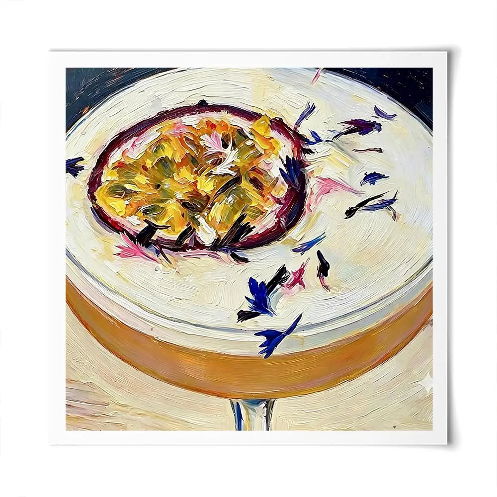 Passionfruit Daiquiri Cocktail Square Art Print Passionfruit Daiquiri Cocktail Square Art Print wall art product David Alexander Elder