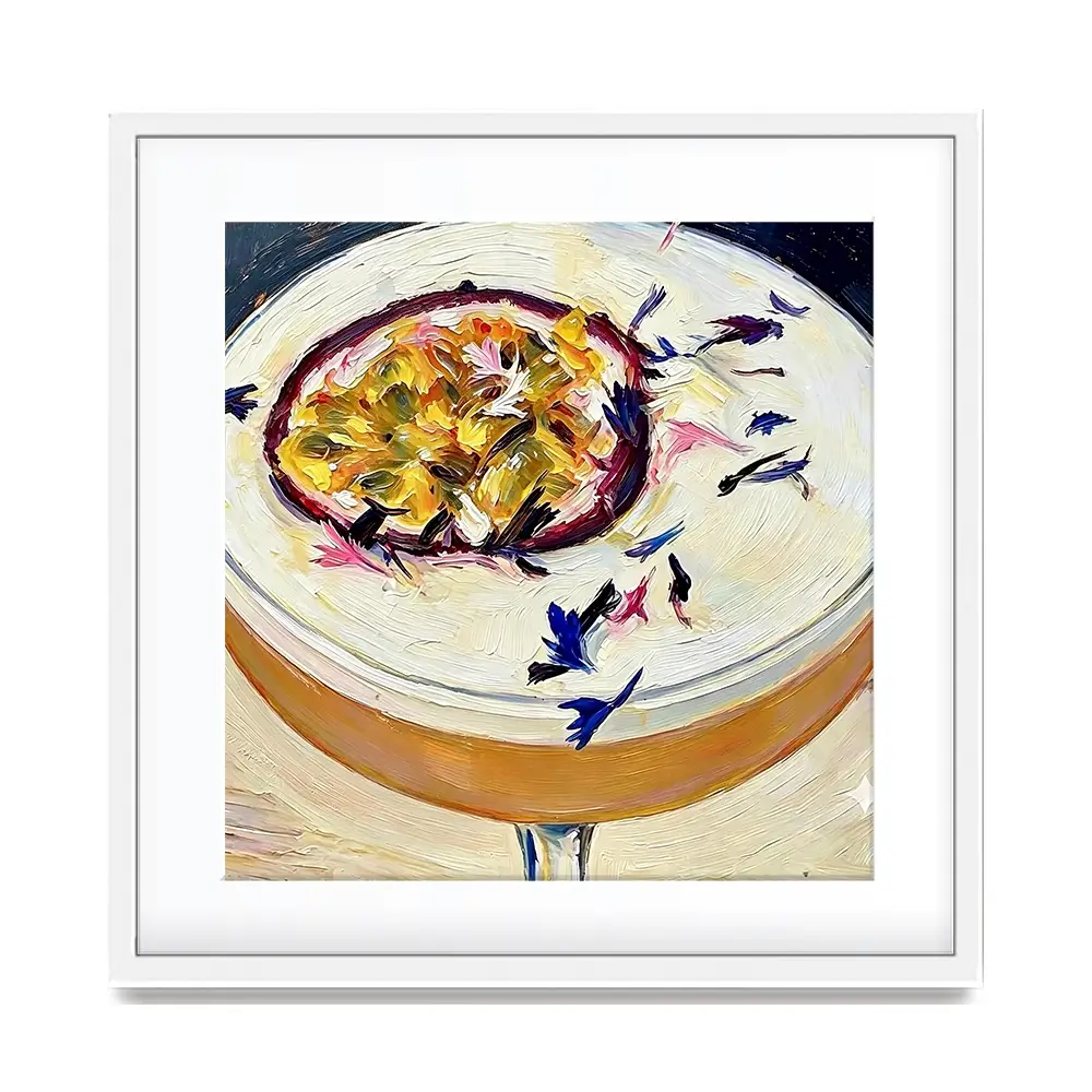 Passionfruit Daiquiri Cocktail Square Framed Art Print Passionfruit Daiquiri Cocktail Square Framed Art Print wall art product David Alexander Elder