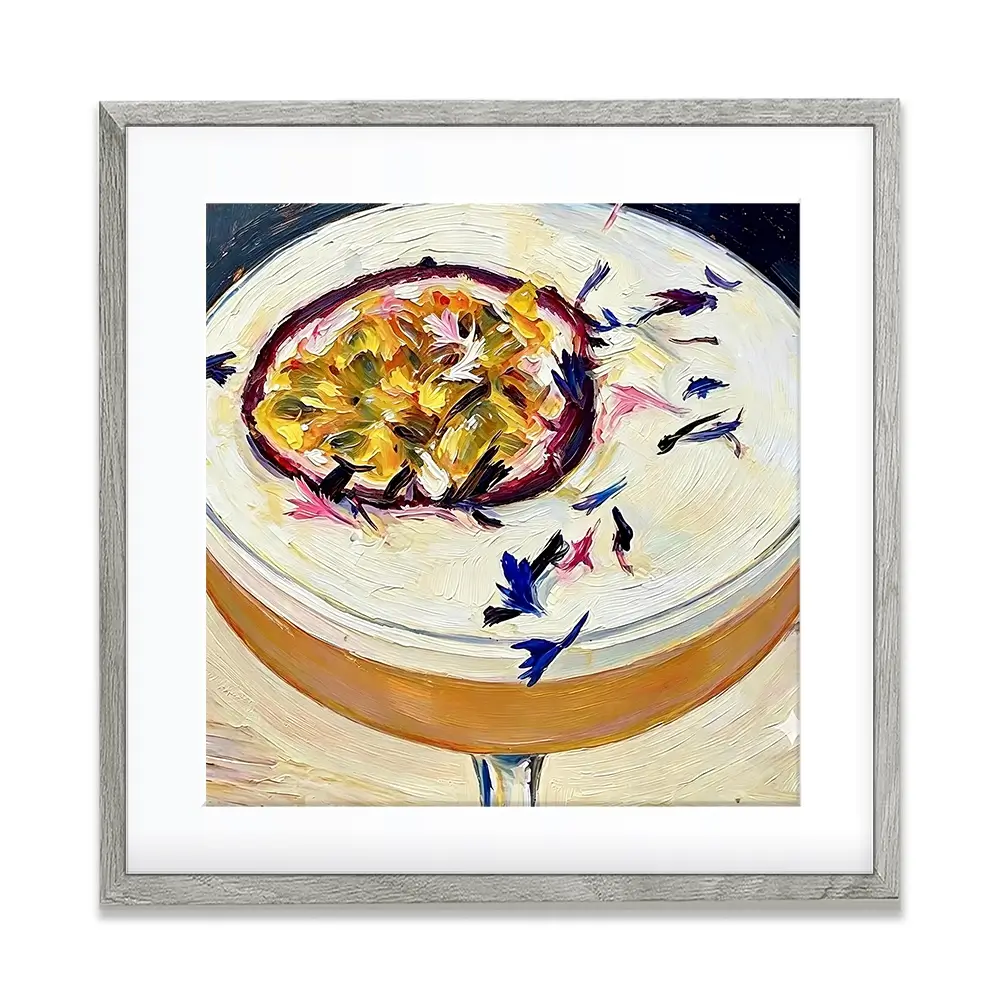 Passionfruit Daiquiri Cocktail Square Framed Art Print Passionfruit Daiquiri Cocktail Square Framed Art Print wall art product David Alexander Elder