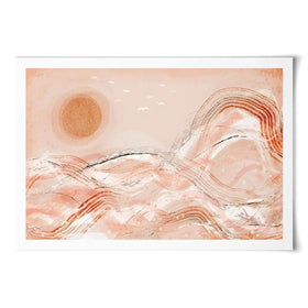 Pastel Peach Sea Art Print Pastel Peach Sea Art Print wall art product Treechild