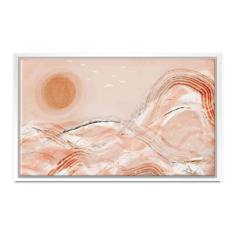 Pastel Peach Sea Canvas Print Pastel Peach Sea Canvas Print wall art product Treechild