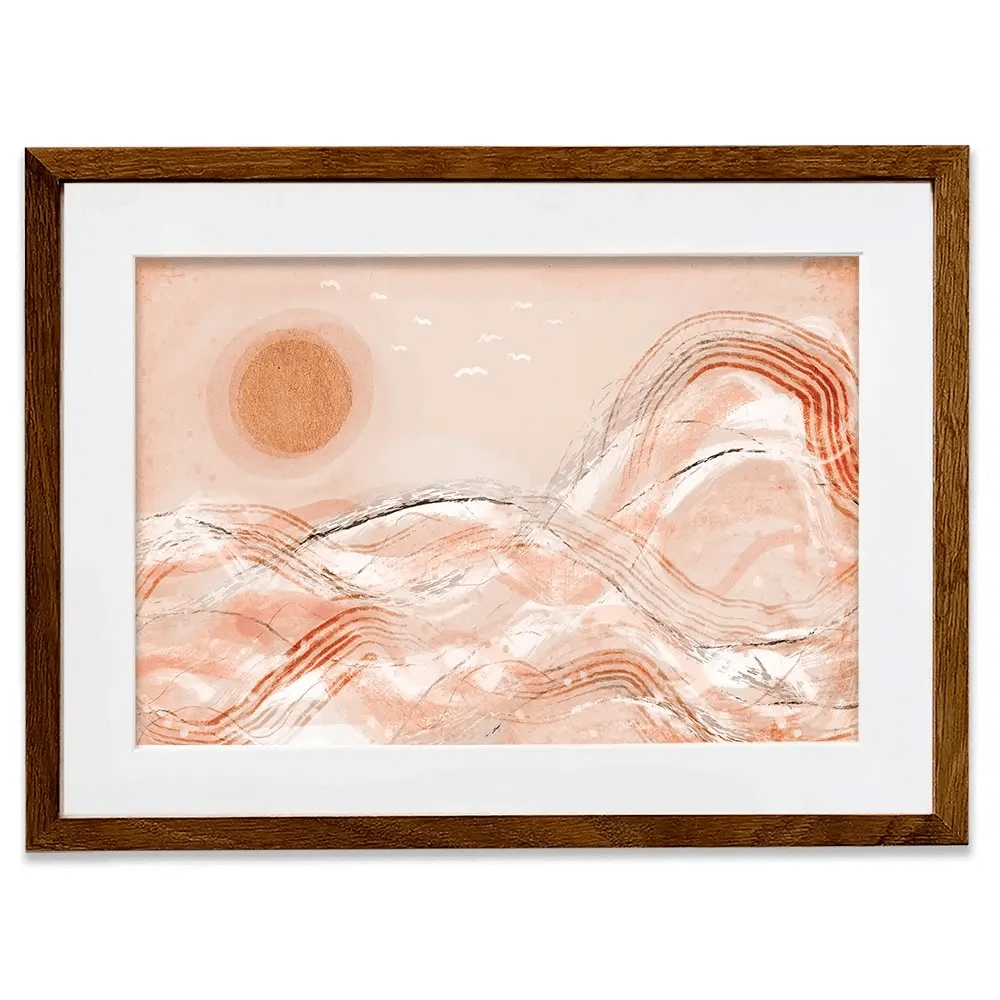 Pastel Peach Sea Framed Art Print Pastel Peach Sea Framed Art Print wall art product Treechild