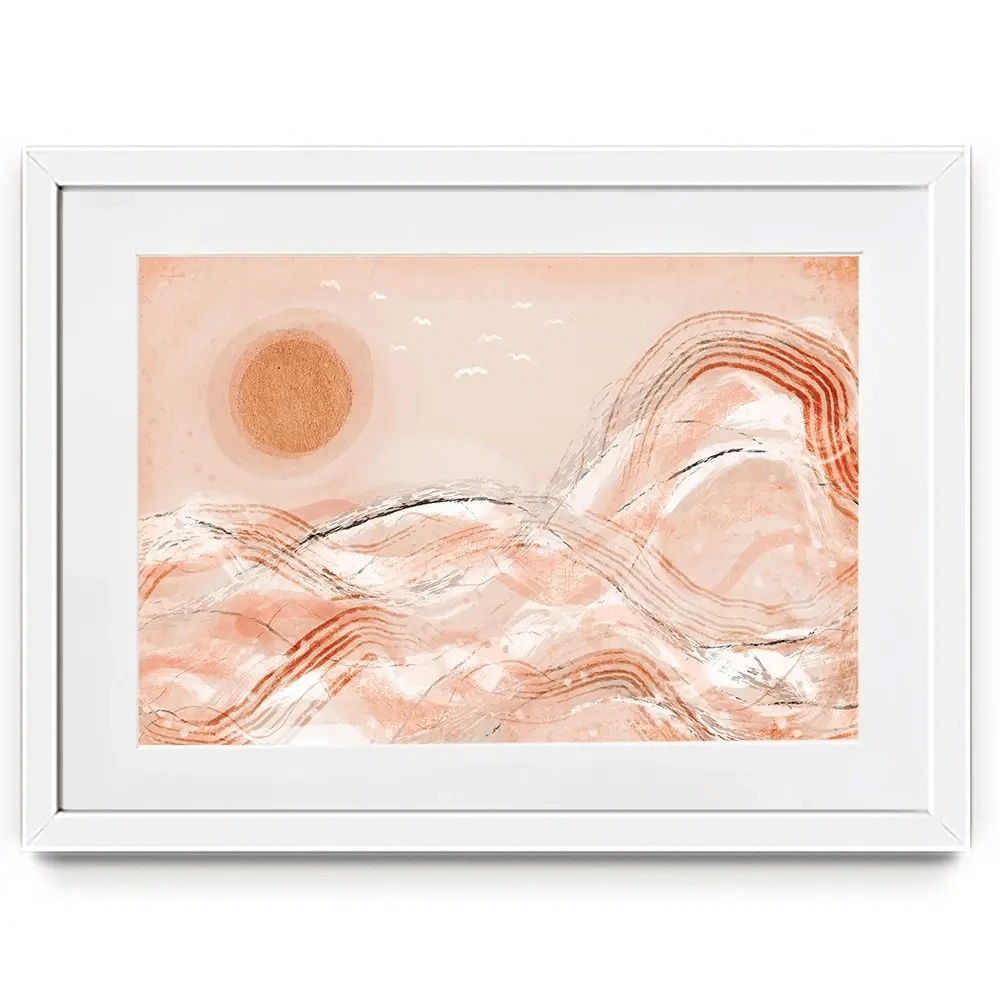 Pastel Peach Sea Framed Art Print Pastel Peach Sea Framed Art Print wall art product Treechild