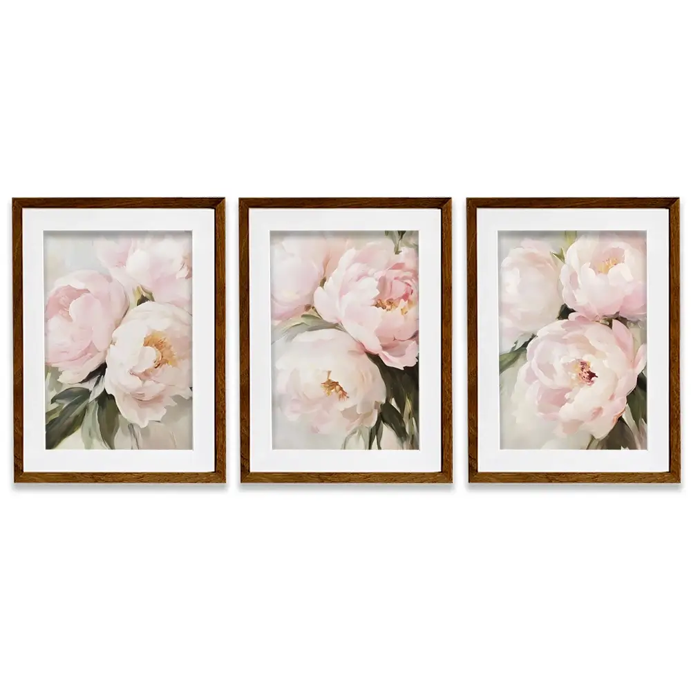 Pastel Pink Secret Framed Art Print Trio Pastel Pink Secret Framed Art Print Trio wall art product IAmHomeStudio