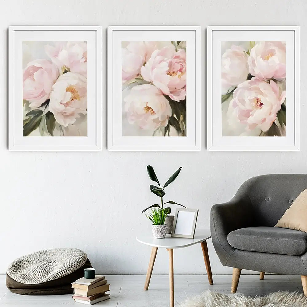 Pastel Pink Secret Framed Art Print Trio Pastel Pink Secret Framed Art Print Trio wall art product IAmHomeStudio