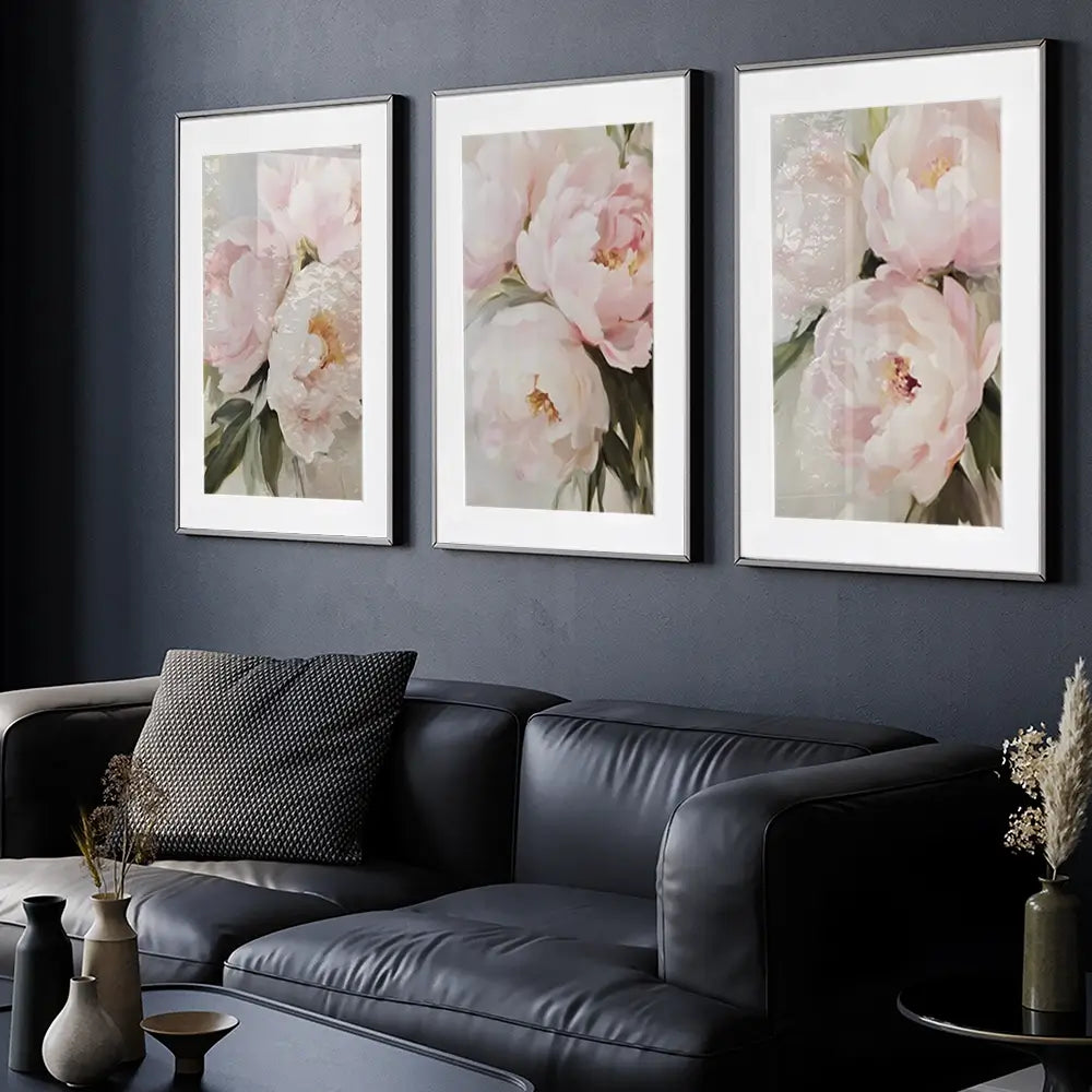 Pastel Pink Secret Framed Art Print Trio Pastel Pink Secret Framed Art Print Trio wall art product IAmHomeStudio