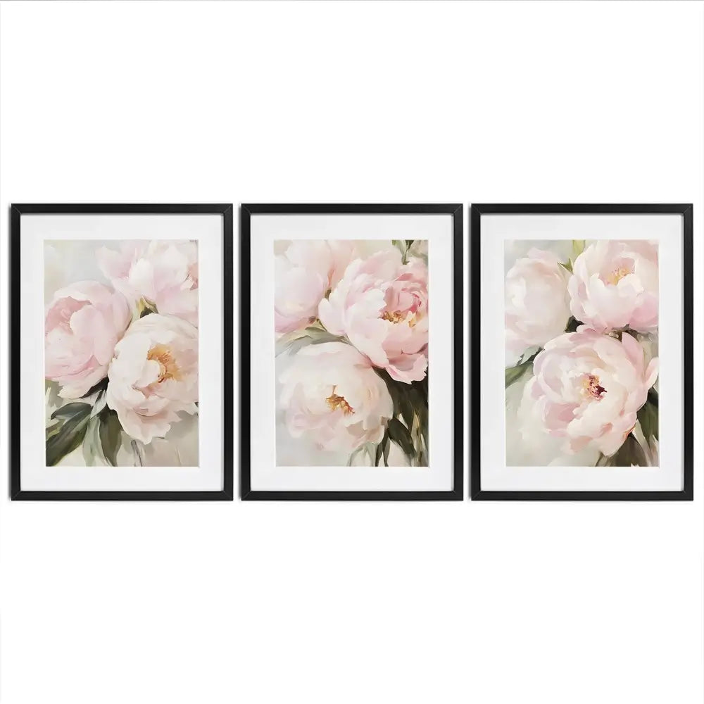 Pastel Pink Secret Framed Art Print Trio Pastel Pink Secret Framed Art Print Trio wall art product IAmHomeStudio