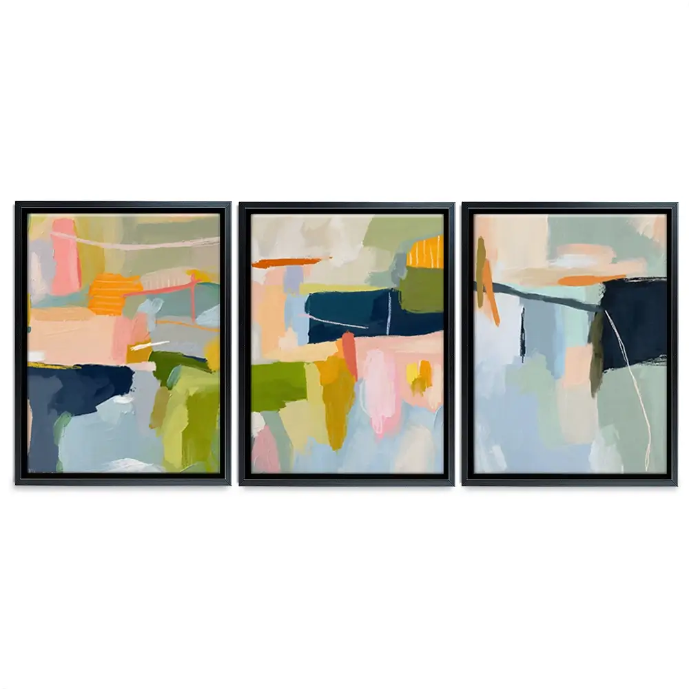 Pastel Wonder Trio Canvas Print Pastel Wonder Trio Canvas Print wall art product Lisa Nohren - Independent