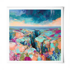 Patchwork Coast Square Art Print Patchwork Coast Square Art Print wall art product David Alexander Elder