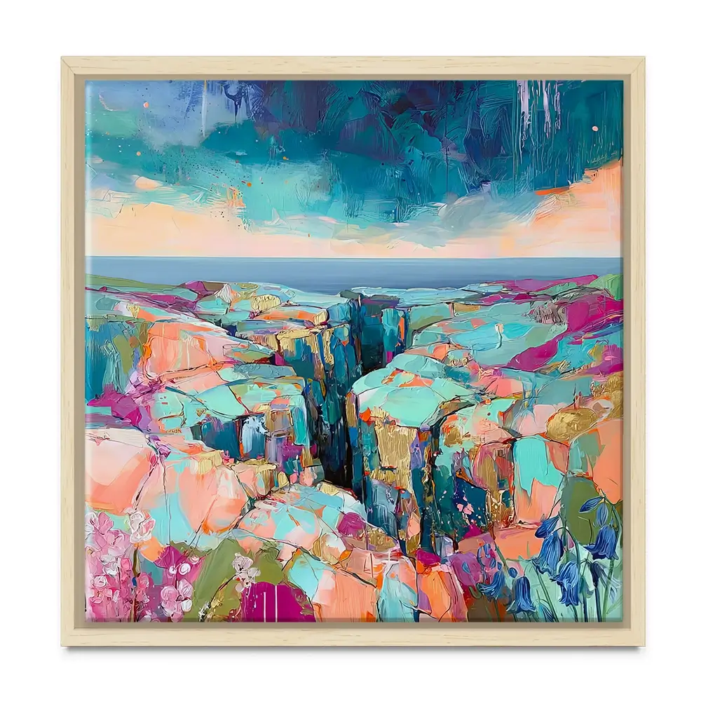 Patchwork Coast Square Canvas Print Patchwork Coast Square Canvas Print wall art product David Alexander Elder