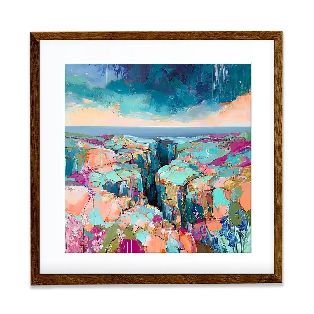 Patchwork Coast Square Framed Art Print Patchwork Coast Square Framed Art Print wall art product David Alexander Elder