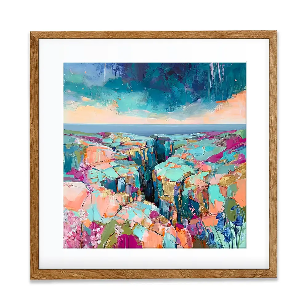 Patchwork Coast Square Framed Art Print Patchwork Coast Square Framed Art Print wall art product David Alexander Elder