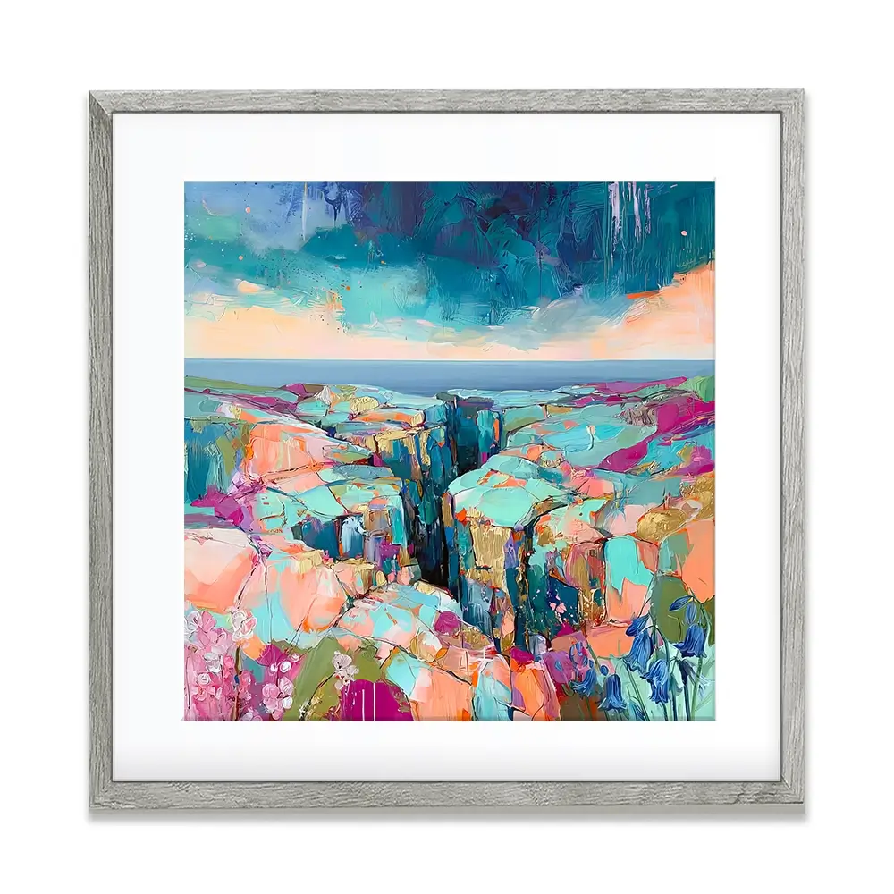 Patchwork Coast Square Framed Art Print Patchwork Coast Square Framed Art Print wall art product David Alexander Elder