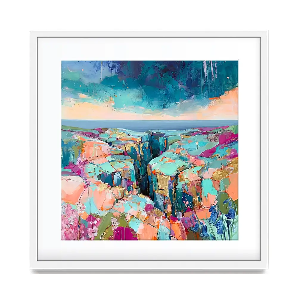 Patchwork Coast Square Framed Art Print Patchwork Coast Square Framed Art Print wall art product David Alexander Elder
