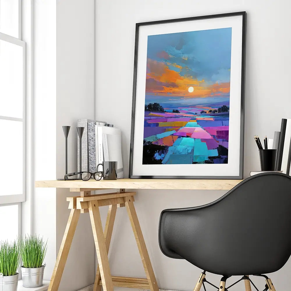 Patchwork Nightfall Framed Art Print Patchwork Nightfall Framed Art Print wall art product David Alexander Elder