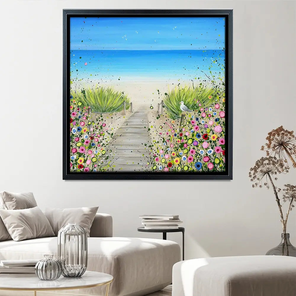 Pathway To Paradise Square Canvas Print Pathway To Paradise Square Canvas Print wall art product Jo Gough