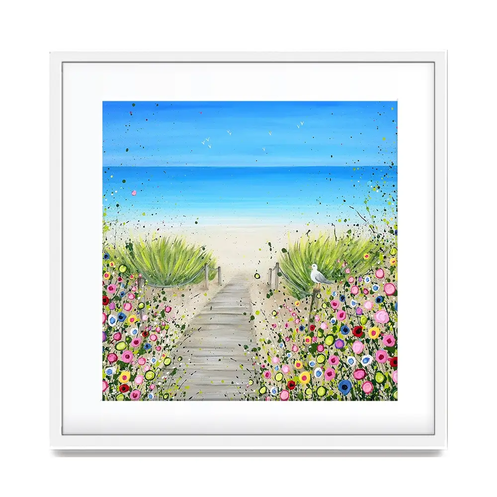 Pathway To Paradise Square Framed Art Print Pathway To Paradise Square Framed Art Print wall art product Jo Gough