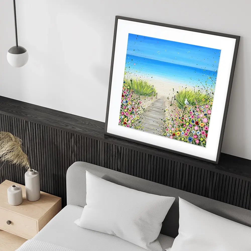 Pathway To Paradise Square Framed Art Print Pathway To Paradise Square Framed Art Print wall art product Jo Gough