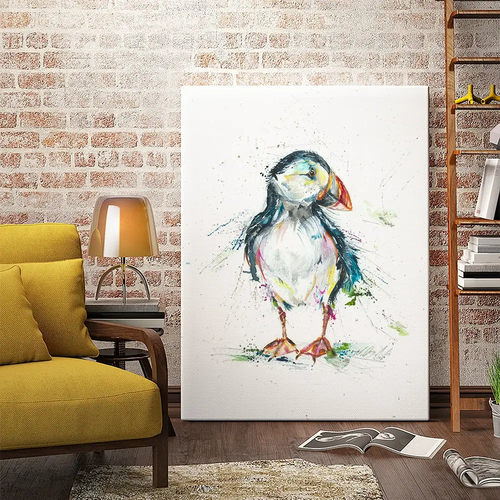 Patrick Puffin Canvas Print Patrick Puffin Canvas Print wall art product Nicola Jane Rowles