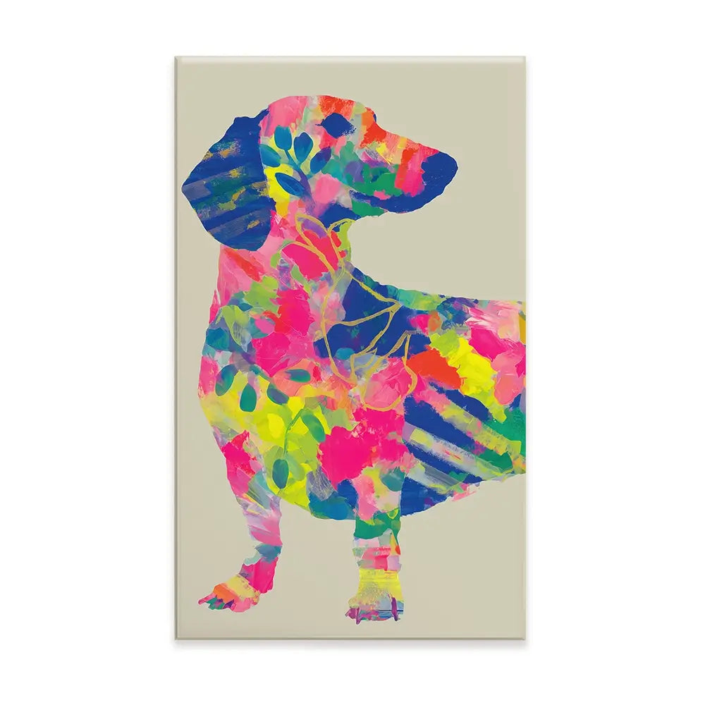 Patterned Dachshund Canvas Print Patterned Dachshund Canvas Print wall art product Chromatic Storm Studio