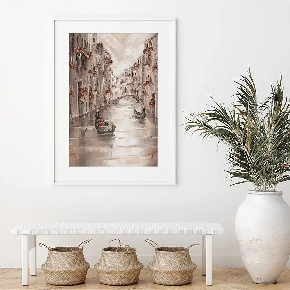 Peace In Venice Framed Art Print Peace In Venice Framed Art Print wall art product Isabella Karolewicz