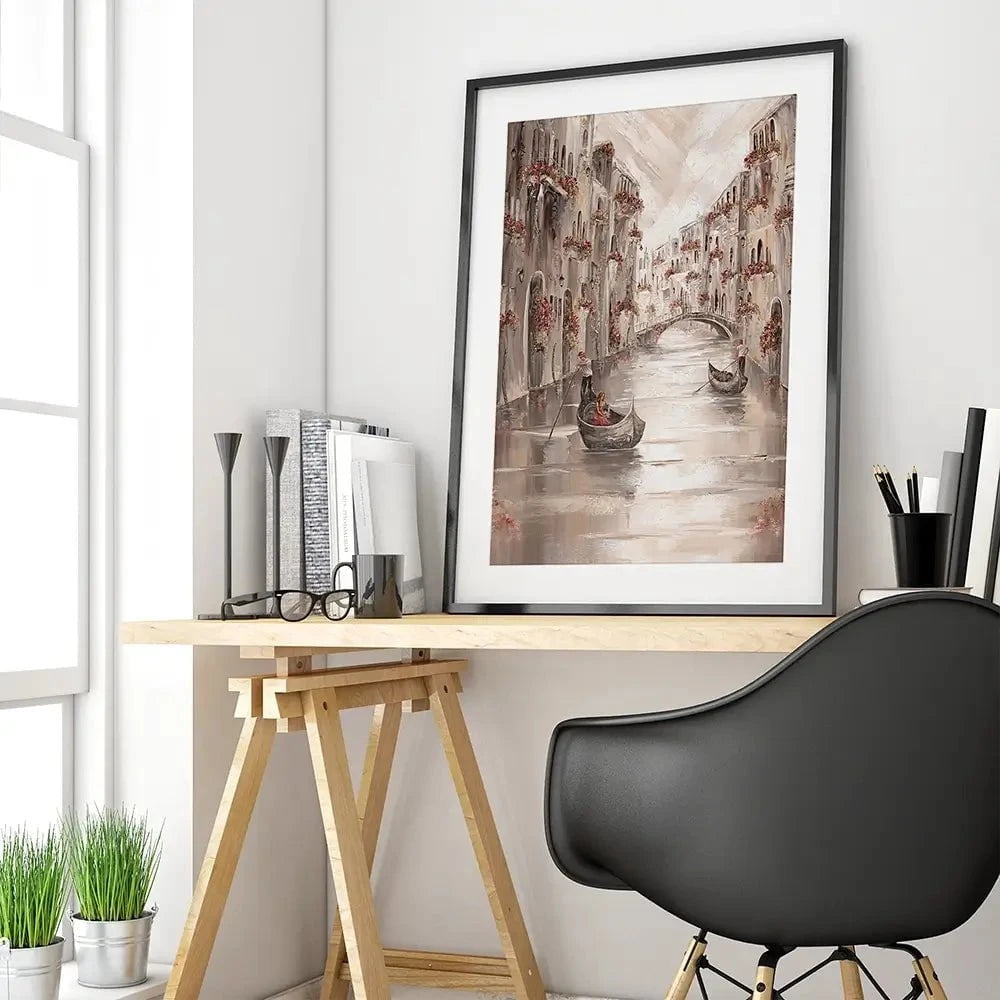 Peace In Venice Framed Art Print Peace In Venice Framed Art Print wall art product Isabella Karolewicz