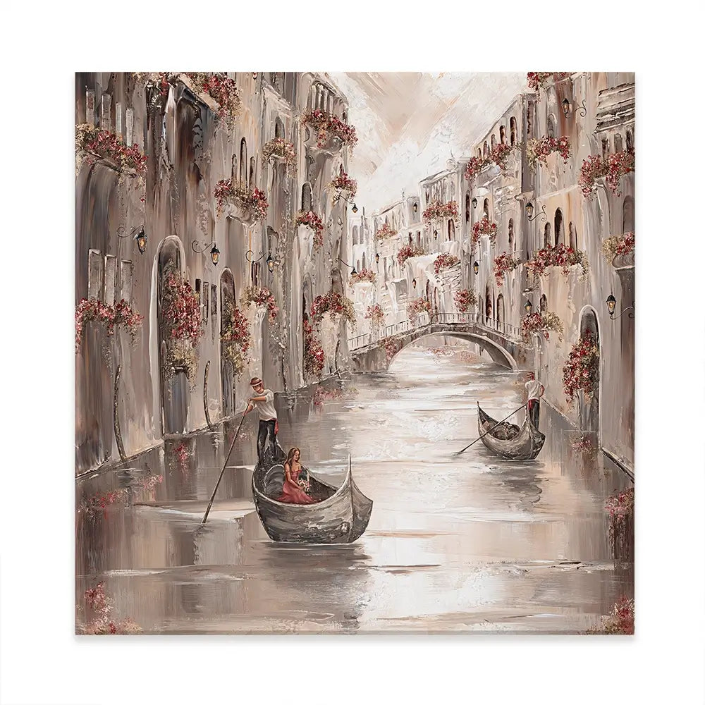 Peace In Venice Square Canvas Print Peace In Venice Square Canvas Print wall art product Art Print Shop