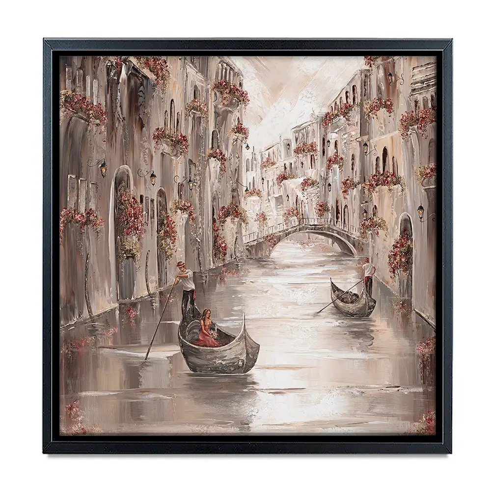 Peace In Venice Square Canvas Print Peace In Venice Square Canvas Print wall art product Art Print Shop