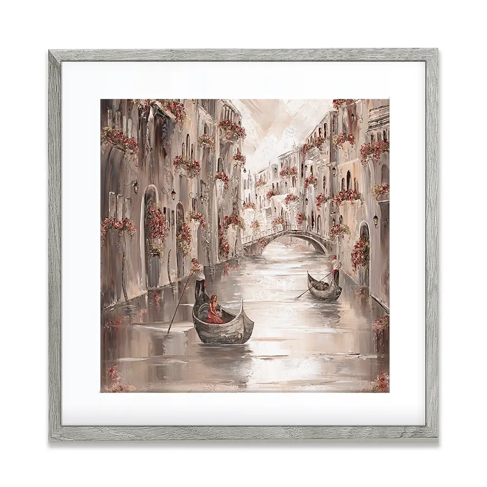 Peace In Venice Square Framed Art Print Peace In Venice Square Framed Art Print wall art product Art Print Shop