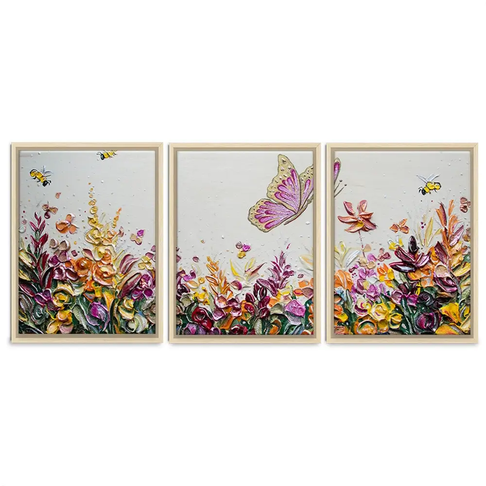 Peaceful Meadow Trio Canvas Print Peaceful Meadow Trio Canvas Print wall art product Nada Khatib