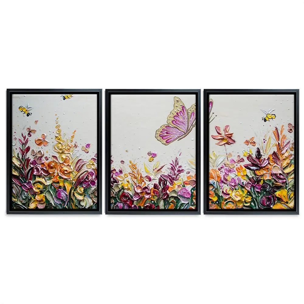 Peaceful Meadow Trio Canvas Print Peaceful Meadow Trio Canvas Print wall art product Nada Khatib