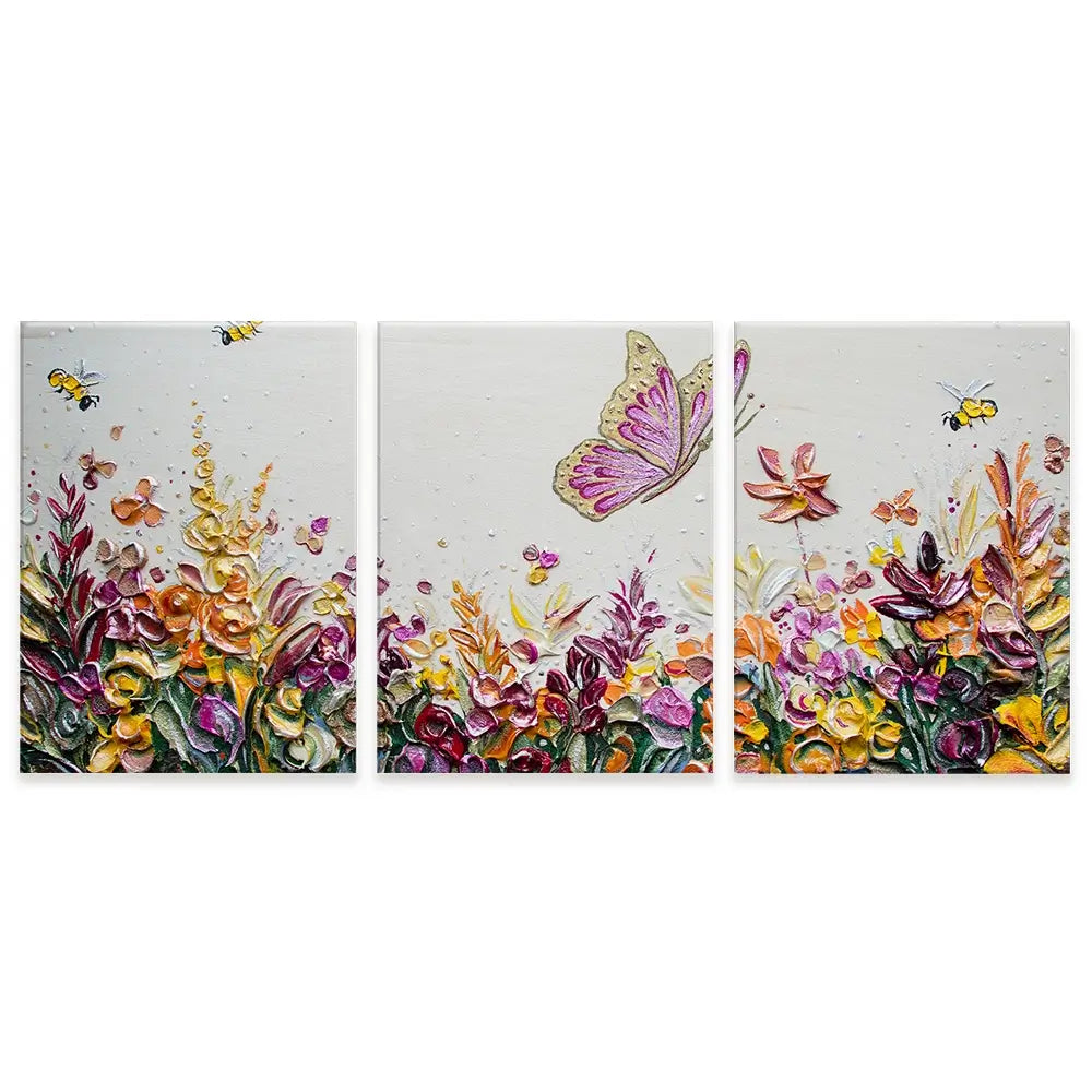 Peaceful Meadow Trio Canvas Print Peaceful Meadow Trio Canvas Print wall art product Nada Khatib